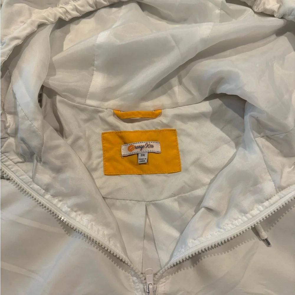 *PRE-OWNED* Orange Kiss Women's 3x "Queen" Pullover Hooded 1/4 Zip Windbreaker - Picture 5 of 8